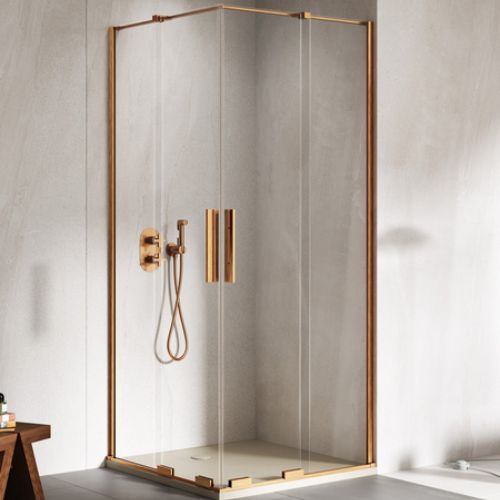 Kabiny prysznicowe z brodzikami i odpływem liniowym – elegancka łazienka w salonie Manuvo Łazienki Działoszyn.